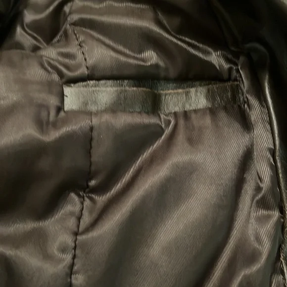 Men’s dark brown leather coat